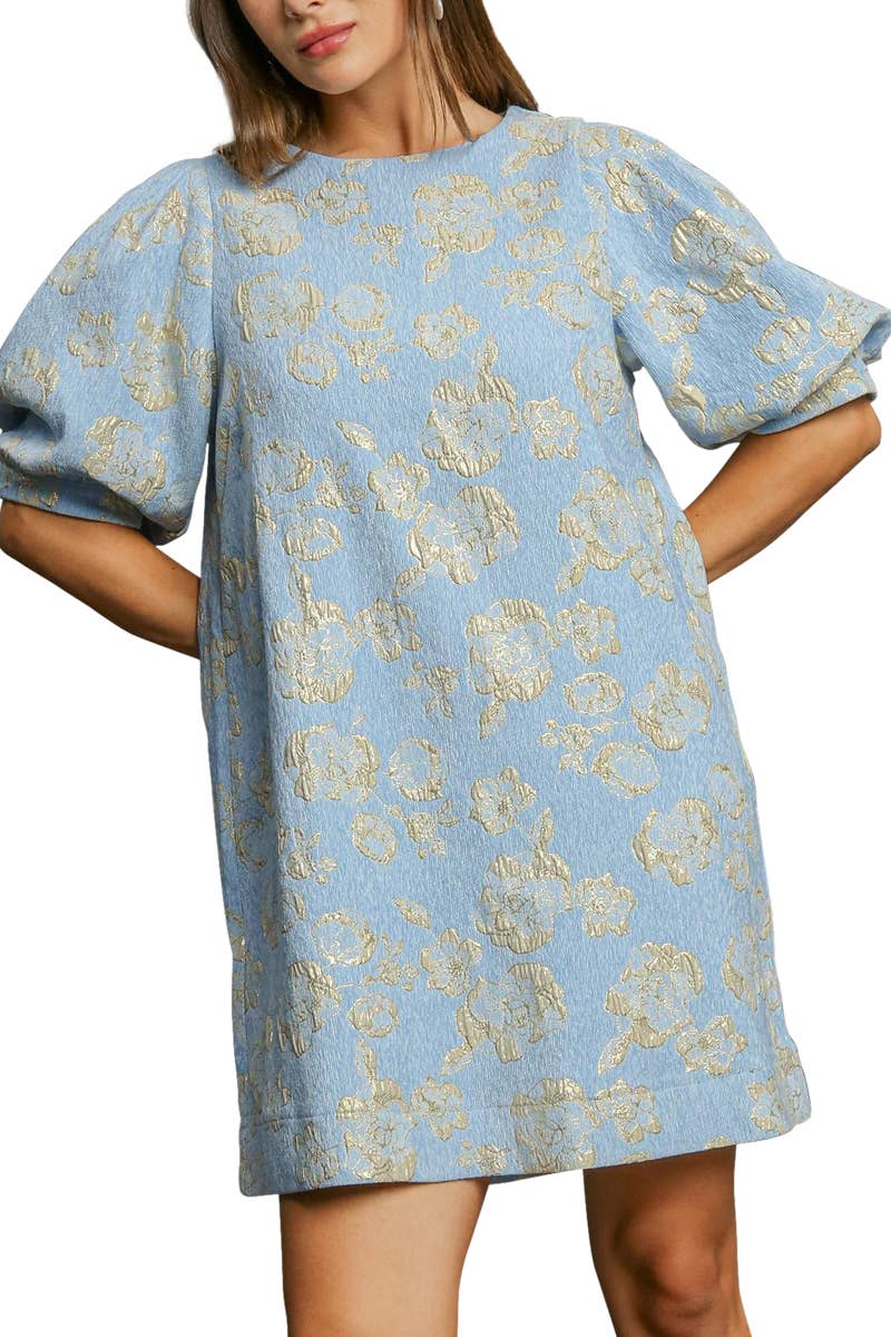 Floral Jacquard Mini Dress Sew Little Gifts Floral Jacquard Mini Dress Sew Little Gifts