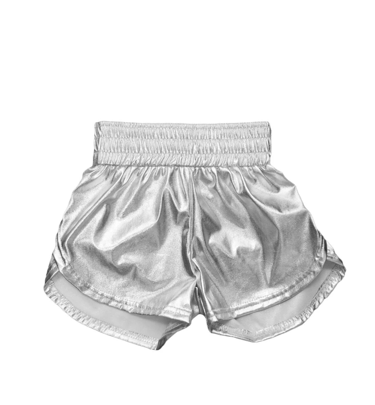 Silver Metallic Shorts