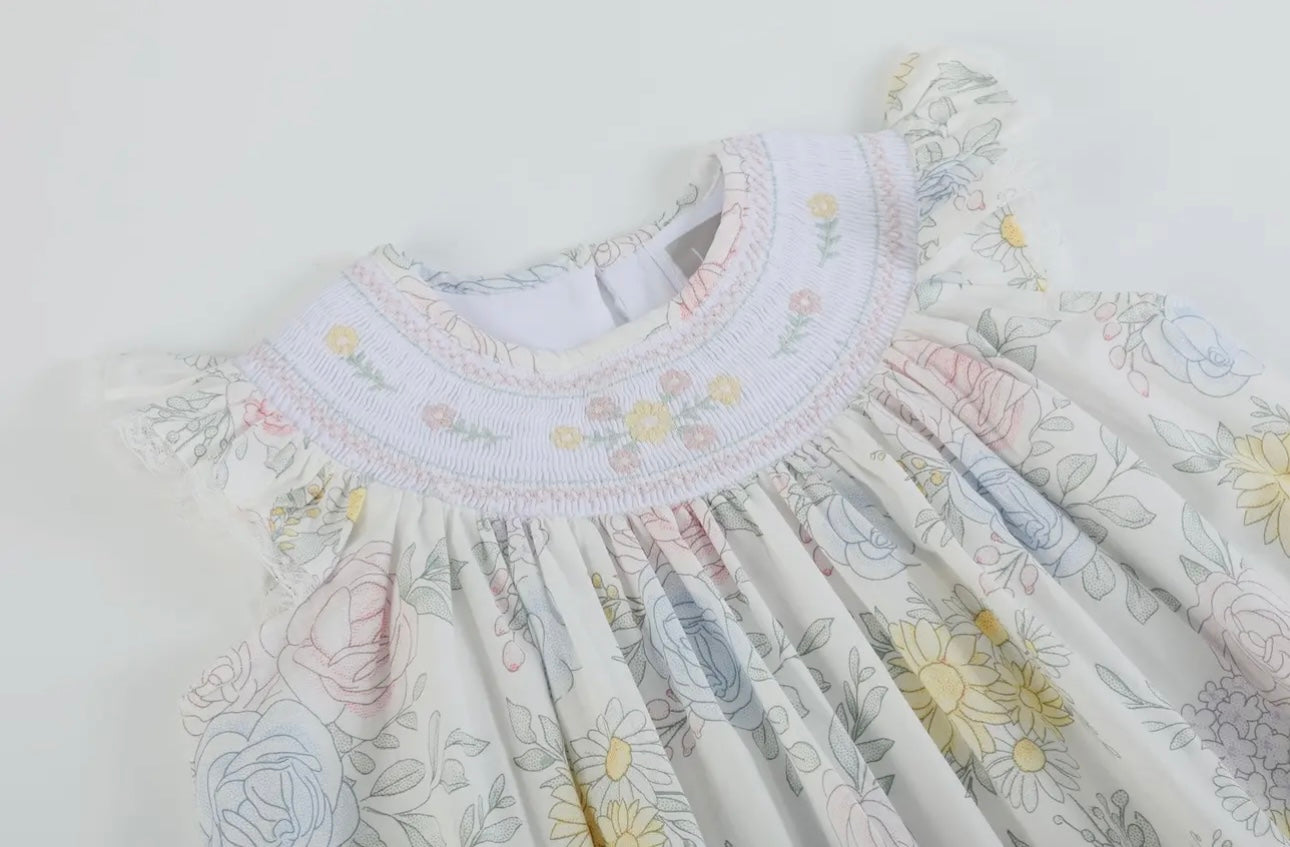 Bouquet Floral Smocked Bubble