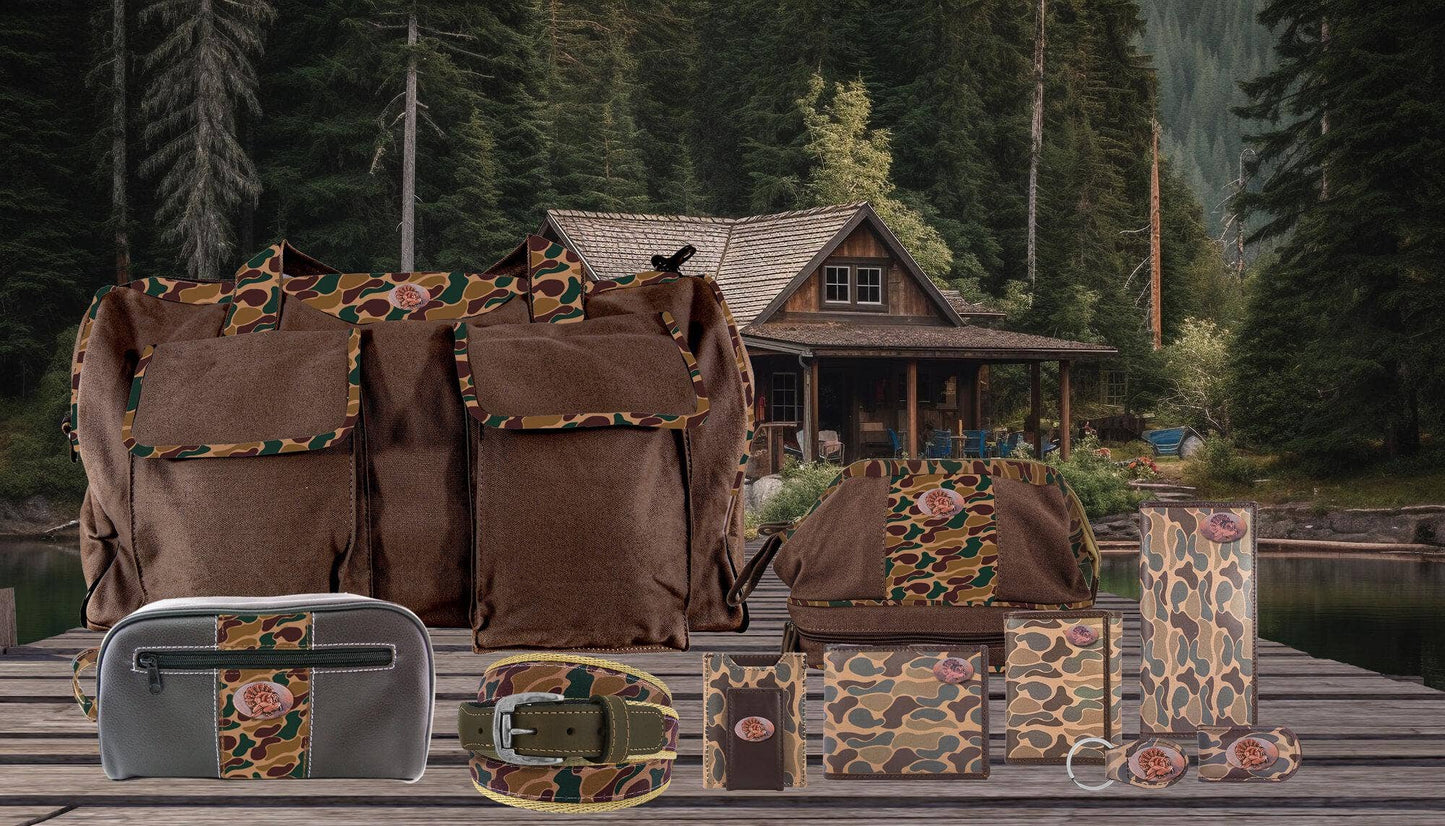 Turkey Men's Secretary Old School Camo Leather Wallet.