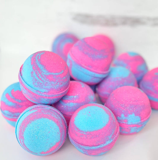 Candy Floss Bath Bomb, Fluffy Pink Candy Bath Bomb