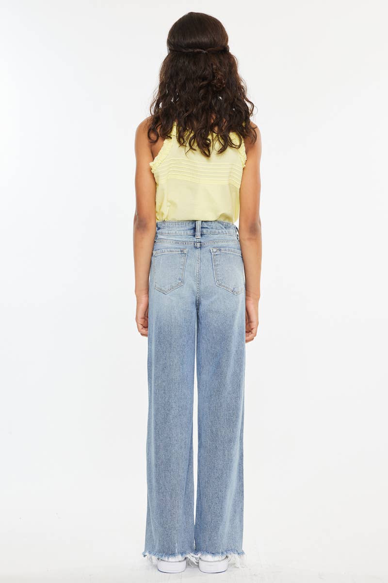 YOUTH OPEN PACK HIGH RISE SLIM WIDE JEANS-YC2565L
