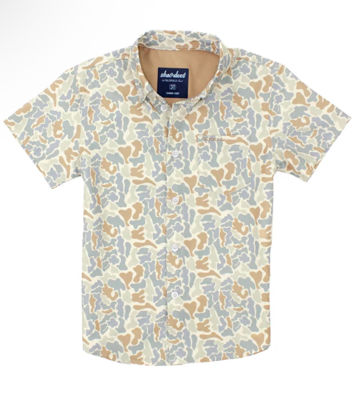 Boys Shordee Summer Shirt Field Camo